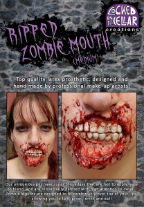 Ripped Zombie Mouth Prosthetic Appliance Packaging