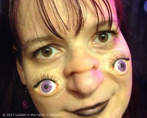 A funny and very bizarre looking make-up. People won't know where to look when you're wearing our Double Face Prosthetics Set!