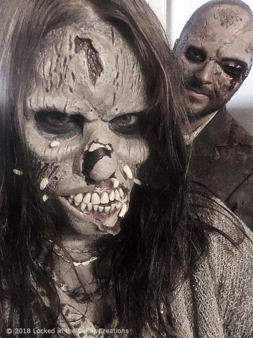Maggot infested zombie make-up