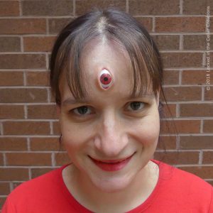 The most realistic Vertical Third Eye prosthetic available. Available in 16 eye colours and 3 skin tones.