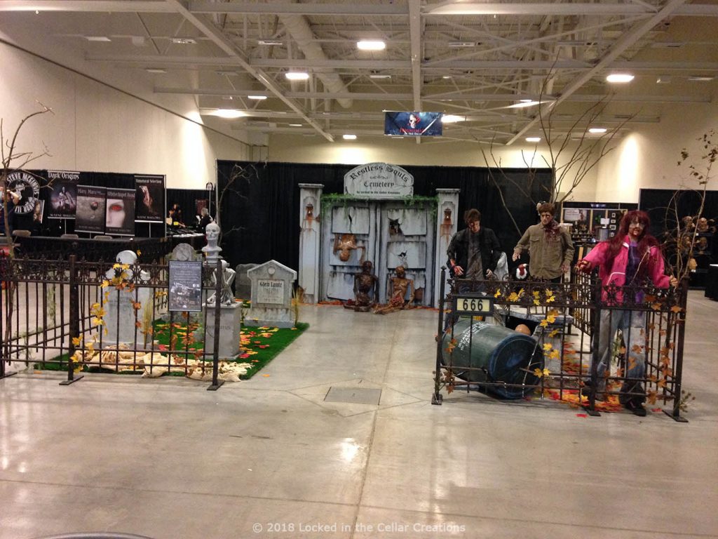 Wide shot of the 20x20 Cemetery display at Frightmare in the Falls 2018