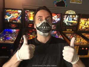 This super freaky horror themed character face mask will make sure everyone keeps themselves (and their children!!) more than 6ft away from you!